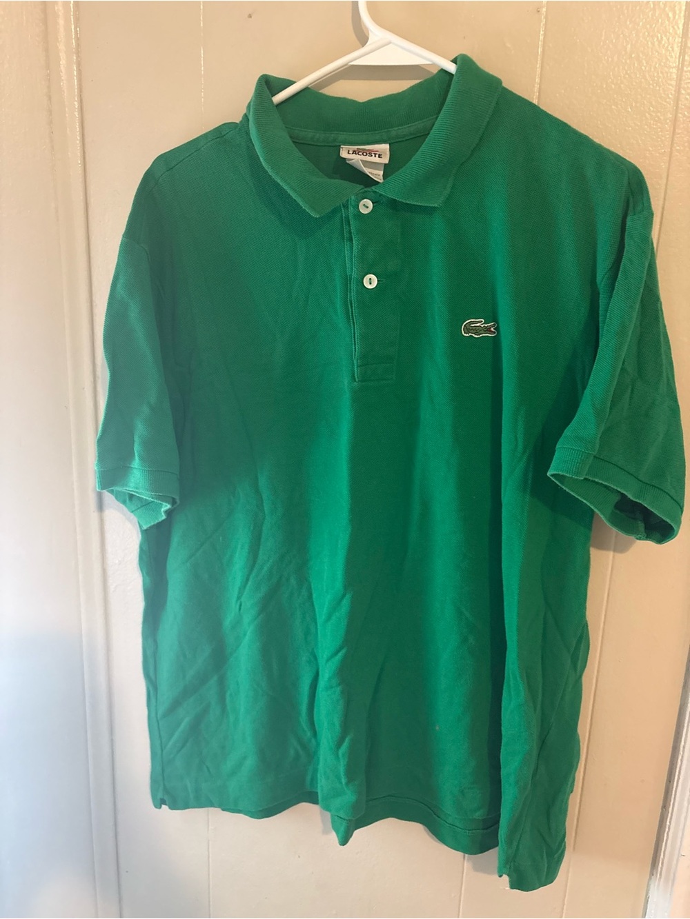 Lacoste Men's Bright Green Piqué Polo with Crocodile Logo